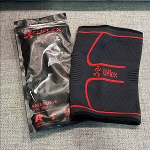 Flex Compression Black Knee Sleeve for Men Size:L
